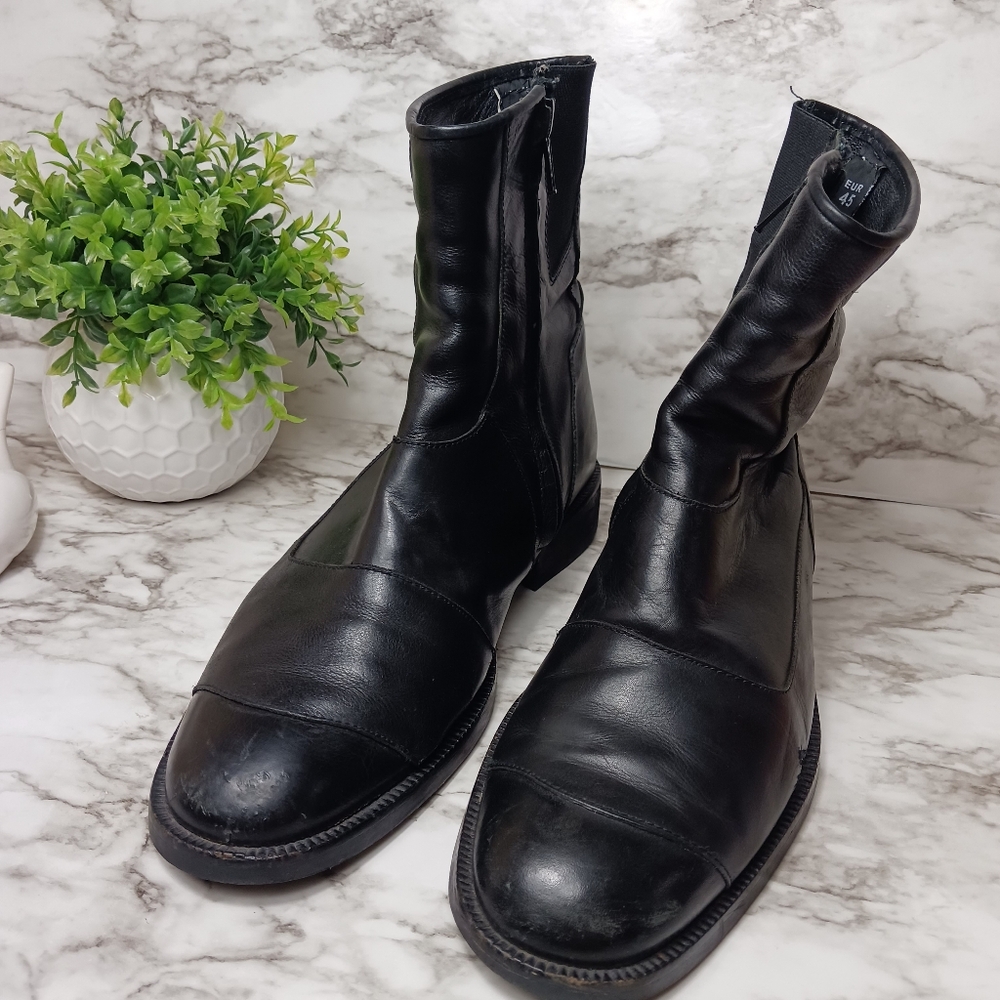 BMW MOTORRAD CITY motorcycle rider boots men's black leather size 11.5